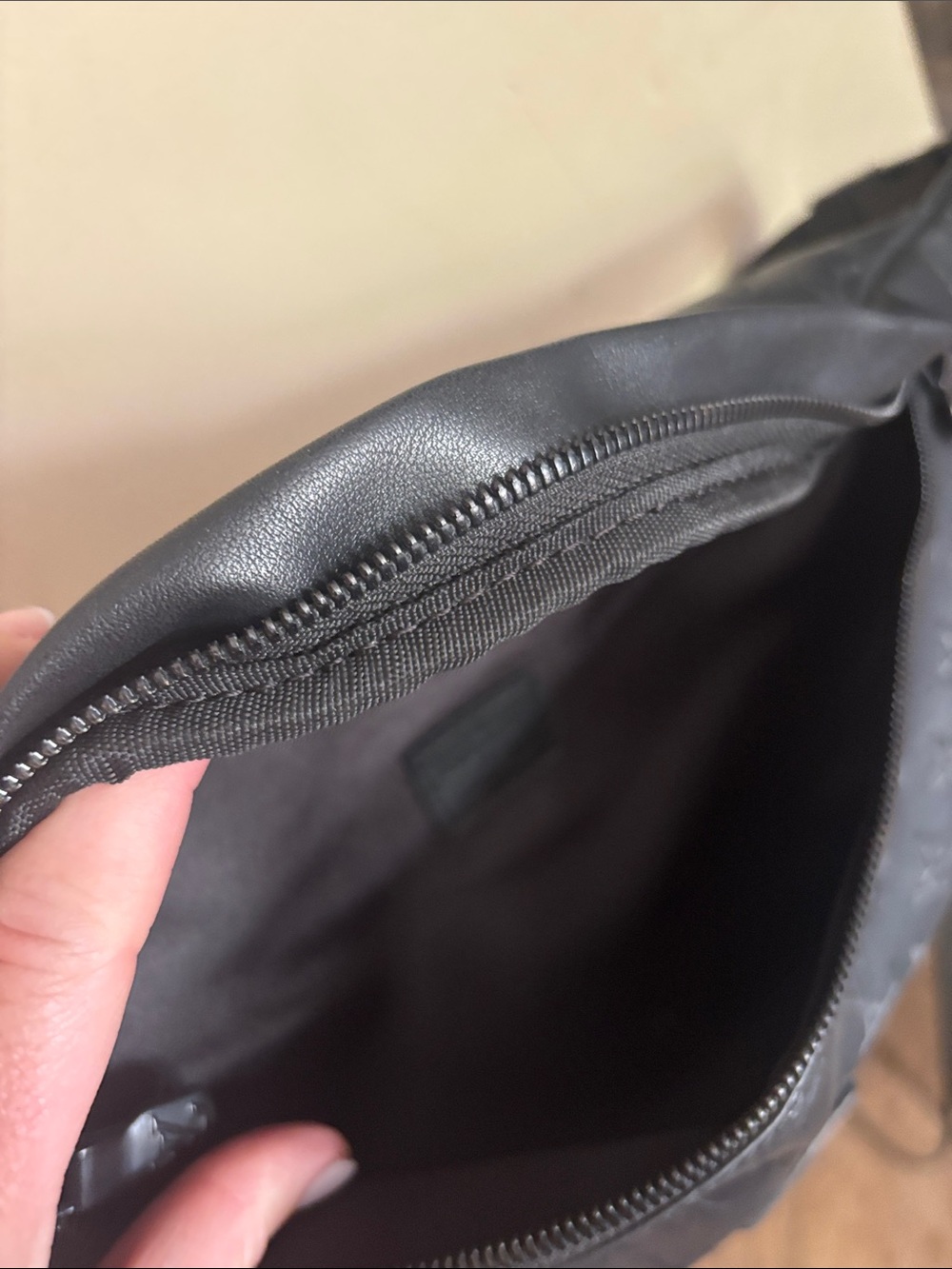 Monogram designer inspired Black Sling Bag - Picture 4 of 5